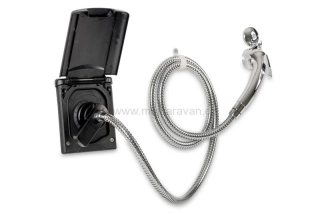 Servisní zásuvka s venkovní sprchou - černá