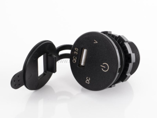 LED voltmetr s integrovanou USB nabíjecí zásuvkou 12V / 24V